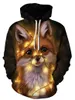 Customized Hoodies & Sweatshirts Small light bulb Dog 3D digital printing Mens hooded sweater Fashion Casual