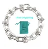 Nuevo diseño Hardware Logo U Link Pulsera para mujer Wen Moda Lujo AG925 Silvers Marca Brazaletes Joyería T Original Bag7660499