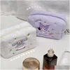 Handtassen Meisjes Fuzzy Cosmetica Handtas Meisje Kuromi Melody Casual Prinses Accessoires Tassen Grote Capaciteit Drop Delivery Baby Kids Matern Dhve7