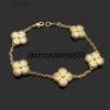 Ontwerper Van Link Chain Armband Cleef Clover Damesmode Gouden Armbanden Sieraden 2023 12222