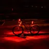 Fietsverlichting Vouwlaser LED-fietslamp Voor en achter Veiligheidswaarschuwing Fietslamp USB Opladen Achterlicht IPX5 Waterdichte fietslamp 231027