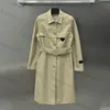 Cappotto lungo giacca a vento Trench da esterno staccabile a due pezzi da donna con cappotto casual dal design con risvolto