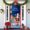 Juldekorationer Jul Elves Dörromslag Nightmare Before Christmas Outdoor Decorations Props Santa Xmas Backdrop Banner For Party House Door 231027