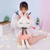 Christmas Decorations New Stuffed Plush Animal Toys Shy Bunny Animated Dolls Boys Girls Brithday Gifts 3 Styles 50cm