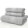 Handdoek 3 stuks Badset Katoen Zeer absorberend Badkamerhanddoeken Douche 3IN1 Zachte badstof 70x140CM/35x75CM/35x35CM