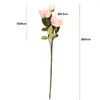 Flores decorativas 2pcs concubina imperial rosa flor artificial casa casamento macio suporte falso