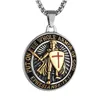 Pendant Necklaces Pendant Necklaces Hzman Knights Templar Put On The Whole Armor Of God Ephesians 613-17 Red Cross Stainless Steel Nec Dhzbe