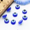 1000 Stück EVIL EYE Acrylperlen mit flacher Rückseite für Scrapbook-Bastelarbeiten, flache Rückseite, 6 mm2494