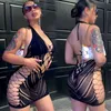 Sexig uppsättning svart sexig fisknätklänning kvinna mesh jumpsuit ihålig porr kommer heta sexiga underkläder laides erotiska kläder crotchless sex set t231027