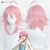 Catsuit Kostüme Cosply Perücke Spiel Ensemble Sterne ES Cosplay Tori Himemiya Perücken 40 cm Rosa Süßes Haar Hitzebeständige Anime Perücken + Perückenkappe