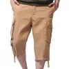 Men's Pants Fashion Loose Large Cotton Shorts Multi Pocket Casual Street Style Capris Comfortable Memory Foam