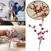 Decorative Flowers Zinnia Artificial Simulation Red Fruit Branch Home Decoration Rich Light Garland