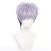 Catsuit Costumes Tokyo Revengers Takashi Mitsuya Cosplay with Earring Anime Purple Black Gradient Short Hair Heat Resistant Fibre + Wig Cap