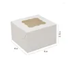 Gift Wrap 5Pcs White Bakery Boxes With Window Cookie Kraft Paper Box For Pastries Cookies Pie Donuts Macaron