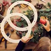 Decorative Flowers 5 Pcs Decor Wreath DIY Round Loop Wood Rings Crafts Wedding Circle Backdrop Stand Supplies