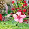 Decoraciones de jardín, letrero decorativo útil, estaca de tierra sin decoloración, arte de patio antigrietas, flor de colibrí