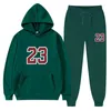 Men's Tracksuits Two-piece Men And Women Polar-lined Casual Sweatshirt Plus Size Long-sleeved Hoodie Sweatpants Winter Suit