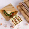 Opakowanie na prezenty 100pcs kanapki papierowe torby do dyspozycji żywność tłuszczowa opakowanie tostów Hamburger Home Baking Kitchen Akcesoria