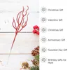 Dekorativa blommor 10 PCS Artificiales Decorativas Para Christmas Leaf Glitter False Ornament