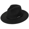 Brede Rand Hoeden Emmer Fedora Hoed Vrouwen Winter Luxe Mannen Voor Mode Formele Bruiloft Versieren Vilt Jazz 231027