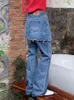 Damen Jeans Mode Denim 2 Stück Set hohe Taille A-Linie Quaste abnehmbarer Rock voller Länge Flare Herbst 2023 7AB1487