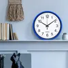 Horloges murales Numéro d'horloge sans tique ronde pour la décoration de bureau à domicile silencieuse non-tic-tac 8 pouces suspendus durables
