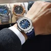 Zegarek poedagar luksusowy mężczyzna na rękę wodoodporne Lumainous Data skórzane zegarki męskie Sports Square Men Watch Casual Quartz Clocks 231027