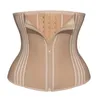 Kvinnors Shapers Corset Rib Buckle Zipper Forming 29 Steel Bones Midje Trainer Latex Reducing and Girdles for Women