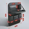 Upgrade-Aufbewahrungstasche für die Rückenlehne des Autositzes, große Kapazität, mit faltbarer Tablet-Ablage, PU-Leder, Auto-Organizer mit mehreren Taschen