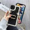 Designer Leather Phone Chain Cases IPhone 13 Pro Max 12 XR Fashion Designers Women Men C Print Cover Luxury Mobile Shell Protection Case G2310314PE-3