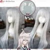 Costumes de combinaison cosplay anime kamisama himasashita / kamisama baiser tomoe sier blanc 100cm perruques résistantes à la chaleur + capuchon de perruque