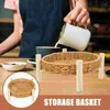 Dinnerware Sets Imitation Rattan Fruit Bowl Basket Bread Holder Round Tray Containers Household Baskets Gifts Empty Pp Woven Serving