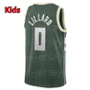 Jerseys de basquete 0 Lillard costurou homens jovens crianças size s m l xl 2xl