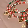 Pulseiras de charme pulseira de borboleta de coração feita à mão para mulheres presentes de Natal moda moda ajustável lua cruzada pulsera jóias femme jóias