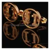 Boutons de manchette de luxe Designer de haute qualité Lien classique Bijoux de mode Hommes Lettres Chemise française Accessoires Cadeaux de mariage Drop Deliver Dhqa9