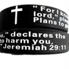 Bulk partier 100st engelska Jeremiah 2911 lords bön män mode kors silikon armband armband hela religiösa Jesus jude261c