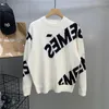 Men's Sweaters Autumn And Winter Knit Sweater Oversized Harajuku O-neck Pullovers Long Sleeve Men Clothing High Street Letter For