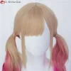 Catsuit Costumes Cosplay Wig Anime My Dress-Up Darling Kitagawa Marin Cat Girl Gold Pink Gradient Long Curly Heat Resistant Wigs
