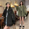 Kvinnors dikerockar Lossa skarvar Spring Jacket Streetwear Solid Color Windbreaker Kvinna 2023