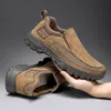 Chaussures habillées faites à la main en cuir décontracté hommes baskets en plein air respirant chaussures plates plate-forme sans lacet mocassins 231026