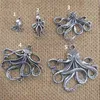 Mode Antique argent Deluxe Octopus Charm Collection Collier pendentif 18mmx33mm pour Bracelets Boucle D'oreille DIY Charm 40pieces lot153M