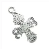 Lote 30 peças grande flor pombo cruz antigo prata encantos pingentes diy descobertas para fazer jóias pulseira colar brincos 47 30m296m