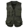 Men's Vests Men's Vest Tactical Webbed Gear Coat Summer Pographer Waistcoat Tool Many Pocket Mesh Work Sleeveless Jacket Male 231026