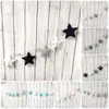 Autocollants muraux étoiles de Style nordique, pendentif suspendu, guirlande de bannière, décoration de chambre d'enfant, pour la maison, DIY bricolage