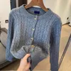 Kadın Sweaters Nakış Örtüsü Hardigan Kadınlar Sonbahar Kış Kızarmış Hamur Twists Kazak Ceket Gevşek Moda