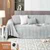 Stuhlhussen Weihnachten Winter Warm Bambus Plüsch Sofa Kissenbezug Flauschiges Tuch für Wohnzimmer Dekor Schutz Zuhause