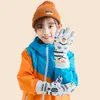 Guantes de dedo para niños Guantes de esquí para niños de moda Manoplas impermeables para niños para niñas Accesorios para niños Guantes antideslizantes para deportes de nieve para niños 4-12 años 231026