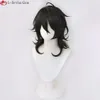 Catsuit Costumes jeu Ensemble étoiles Cosplay perruque ES mort-vivant Sakuma Rei noir 50 cm de Long cheveux résistants à la chaleur simulé cuir chevelu perruques