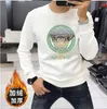 Neue Frühling Winter Herren langärmelige Samt Hoodies Sweatershirts Herren T-Shirt Jungen Hot Diamond Bing Stil Mode Mann Marke Top Fleece weiß bedruckte Buchstaben Hoodie