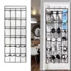 Förvaringslådor Mesh Pocket Wall Hanging Shoe Organizer Rack Over the Door Fabric Cabinet Gloor For Clothes Sundries Bag